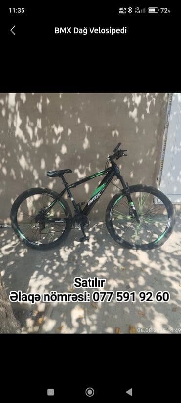 İncəsənət və kolleksiyalar: BMX dağ velosipedi - Rəng: qara-yaşıl - Çərçivə: BMX markalı yüngül — 1