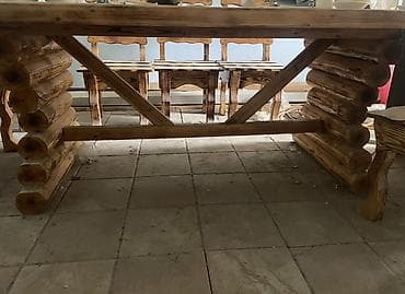 taxt 2ci əl: Balkon üçün, Yeni, Açılmayan, Dördbucaq masa, 8 stul — 2