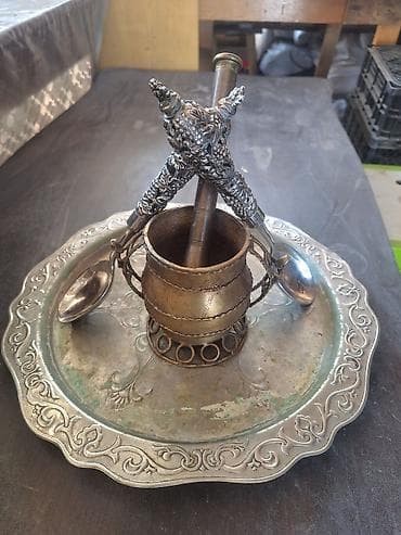 samovar 10 litr: Çay dəsti, rəng - Qızılı, Metal, 2 nəfərlik — 2