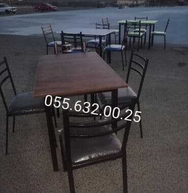 tək stollar: Stol stul desti masa və oturacaqlar dəstləri sexden birbaşa satişı var — 10