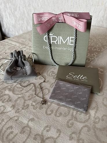 cins dest: Sette zəncir və kulon dəsti, paslanmaz gümüş - Brend: Sette (Silver • — 1