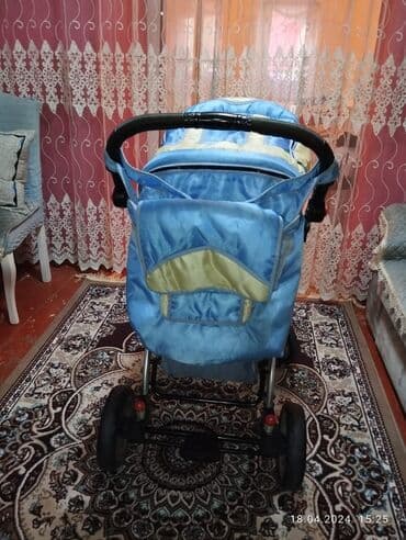 Gəzinti arabaları: Uşaq arabası – mavi/krem rənglərdə, çoxfunksiyalı. Xüsusiyyətlər: - — 6