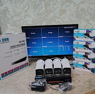 Monitor dvr8 çıxışlıdır telefondan izləmə 4ədəd color full kamera