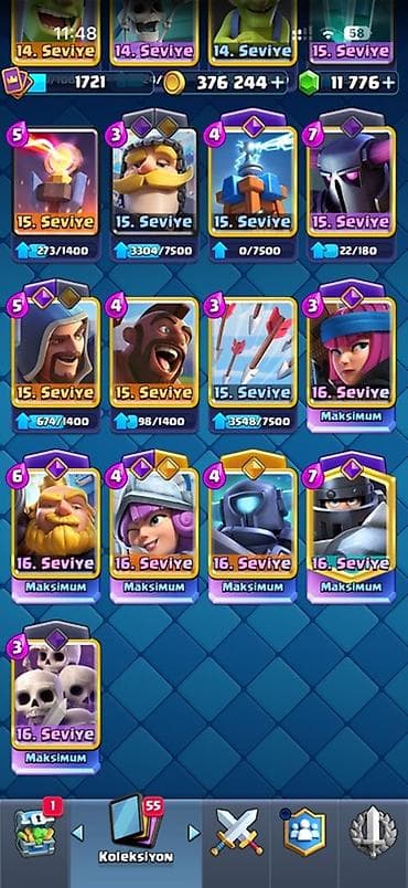 İncəsənət və kolleksiyalar: Clash Royale hesabı - Kral səviyyəsi: 16 (Maks. səviyyə) - Kupa: 11 — 3