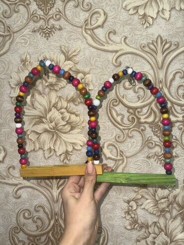 İtlər: Papuqay və xırda quşlar üçün asılqan–oyuncaq Balaca yelləncək quşlar — 3