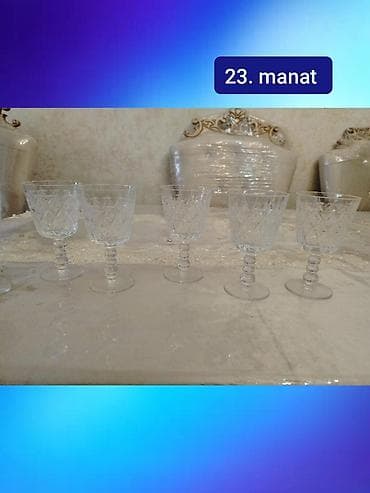 plastik qapi gence: Qədəhlər, Şüşə, 6 ədədli dəst — 1