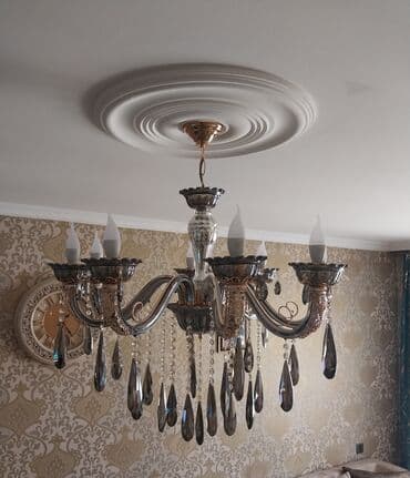 lyusturlar: Çılçıraq, 8 lampa, Xrustal — 1