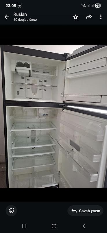 2 qapılı Vestel Soyuducu Satılır, rəng - Qara, Təkərli — 4