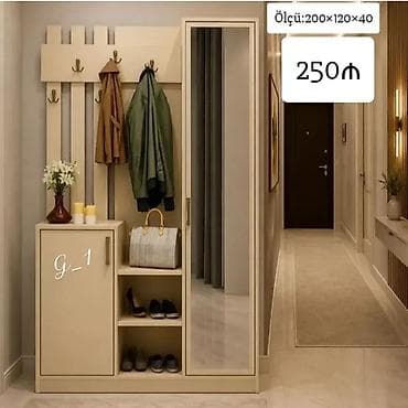skaf: Dəhliz üçün çoxfunksiyalı giriş mebeli (G-1) - Ölçü: 200×120×40 sm - — 1