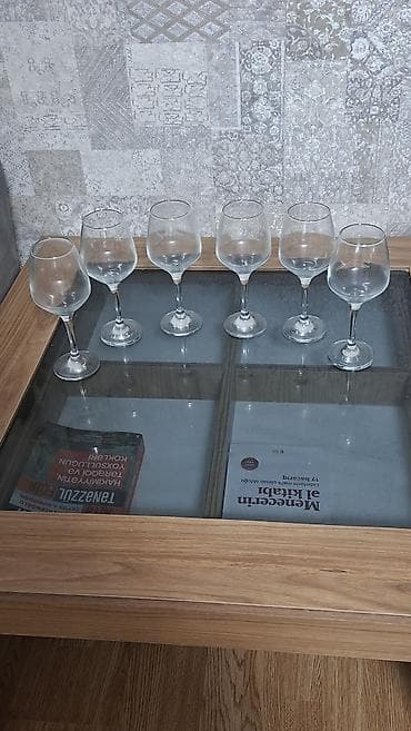 qab alanlar: Qədəhlər, rəng - Ağ, Şüşə, 6 ədədli dəst, 300 ml, Çexiya — 1