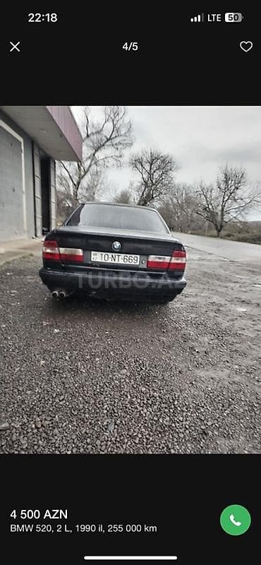gence turbo az: BMW 520: 2 l | 1990 il Sedan — 3