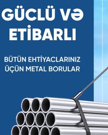 metal boru satisi: Metal, Boru, Yeni, Sənayə, Qaz üçün, Ödənişli çatdırılma — 8