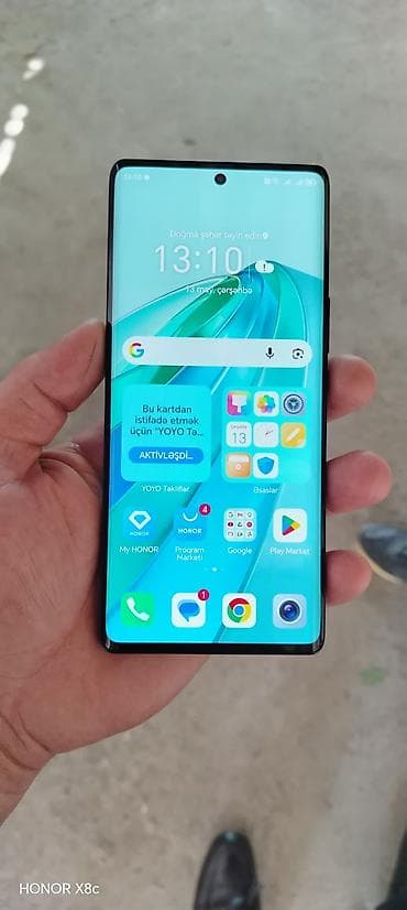 камера видеонаблюдения: Honor X9a, 128 ГБ, цвет - Серый, Отпечаток пальца — 4