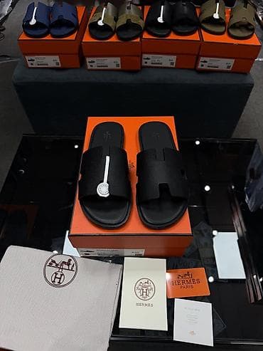 pandora qutu: Hermès Izmir Sandal – qara rəng Bütün Ölçülər və Rənglər Var - — 2