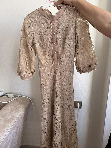 Məhsul: Zərif krujeva don - Rəng: Şampan/bej tonlarında - Material