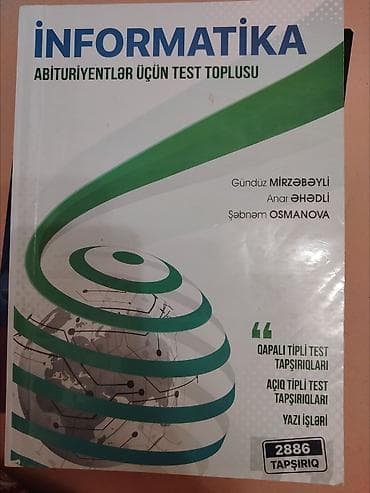 tap.az saatli: Gündüz Mirzəbəyli Informatika abituriyentlər üçün test Toplusu . 2023 — 1