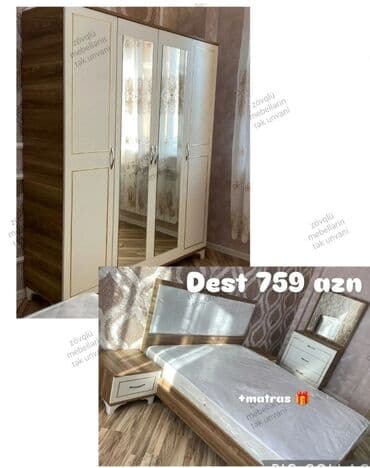 ikea azərbaycan: 2 təknəfərlik çarpayı, 2 tumba, Dolab, Tumba, Azərbaycan, Yeni — 1