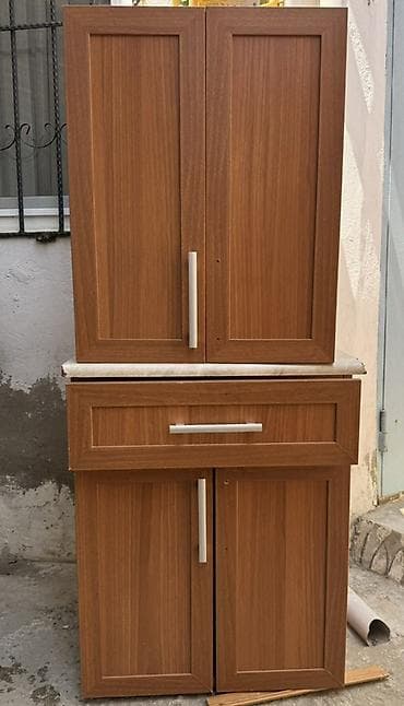 Mətbəx dolabı dəsti - Material: ağac naxışlı laminat/MDFlam fasadlar