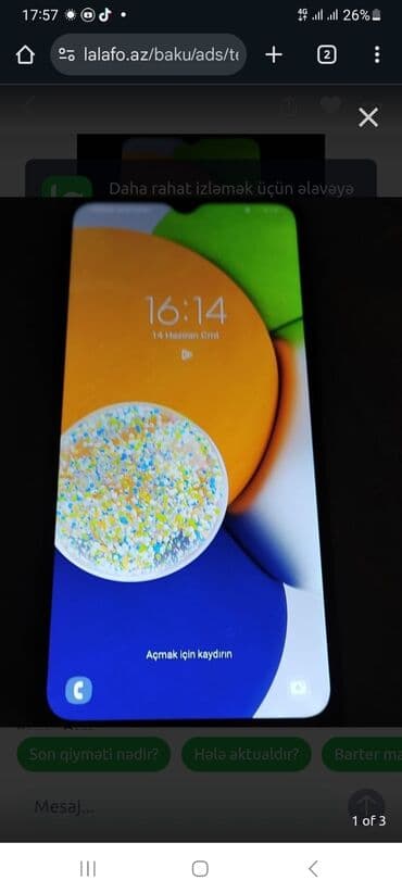 işlənmiş notbuklar: Samsung Galaxy A03, 64 ГБ, Отпечаток пальца — 3