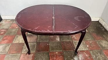 tək qorka: Qonaq masası, Açılan, Taxta, Oval masa — 3