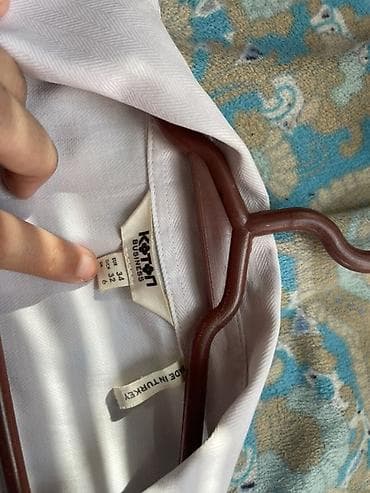koynəylər: KOTON Business qadın köynəyi - Rəng: ağ - Model: qısaqol, yaxalıqlı — 2