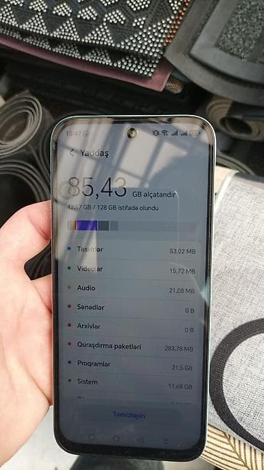 Honor X6c, 128 GB, rəng - Göy, Zəmanət, Sensor, Barmaq izi