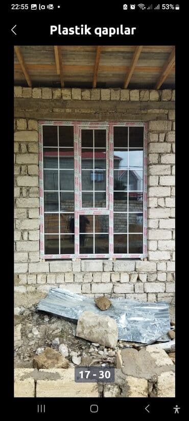 pencere qapi: Şəbəkəli Plastik Qapı Pəncərə Sigarişi — 9