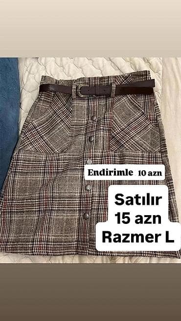 Qadın ətəyi – klassik xallı/kaşmir tipli dizayn, ön hissədə tam