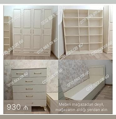 Uşaq/yeniyetmə otağı üçün mebel dəsti Tərkibi: - 4 qapılı şkaf: üç — 1