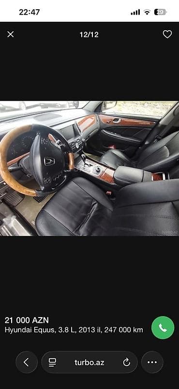 Hyundai: Hyundai Equus: 3.8 л | 2013 г. Седан — 9