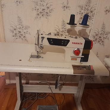 maşın maqnitofon: YAMATA sənaye tikiş maşını – masa və ayaq pedalı ilə komplekt — 1