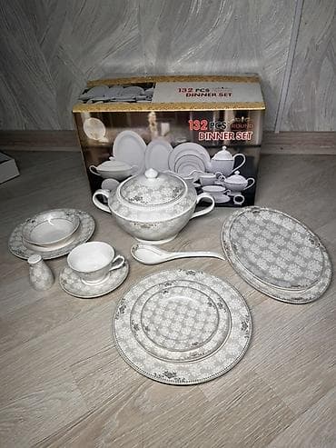 Nahar dəsti, rəng - Bej, Farfor