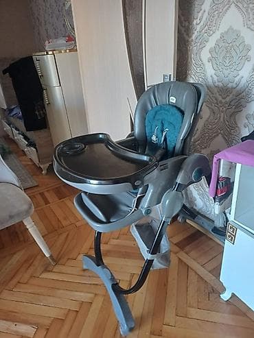 Uşaq yemək stulu - Rahat və yumşaq oturacaq, yastıqlı bel dəstəyi -