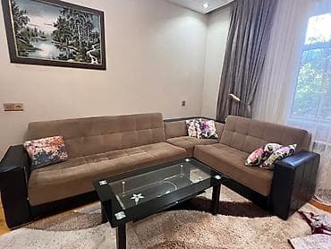 ofis stolu: Künc divan dəsti - Tərkib: 2 hissədən ibarət L formalı künc divan — 3