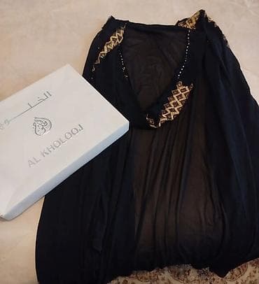 AL KHOLOOJ markalı abaya - Rəng: qara - Material: yüngül — 3