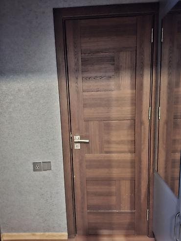 MDF interyer qapıları – tünd qəhvəyi ağac teksturası ilə - Model — 3