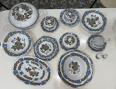 semicka yağı: Nahar dəsti, rəng - Ağ, Farfor, Almaniya — 1