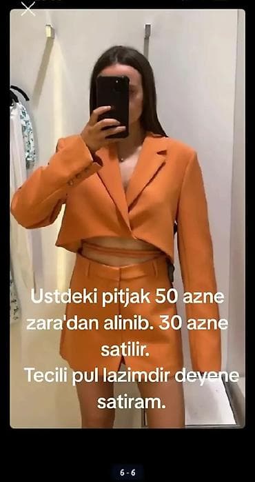 pencek zara: Tiktok @brandsecondhand_baku Şəkildə gördüyünüz üst geyimdir. Məhsul — 1