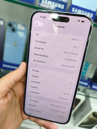 appl: IPhone 15, 128 GB, Ağ, Simsiz şarj — 11