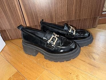 Мокасины и лоферы: Stradivarius, Размер: 38, цвет - Черный, Б/у — 3