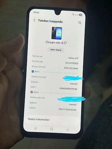 samsung 9500: Samsung Galaxy A17, 256 ГБ, цвет - Черный, Отпечаток пальца — 5