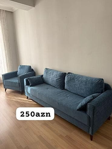 Divan və kreslo dəstləri: İşlənmiş, Divan, Kreslo, Bazasız, Açılmayan — 1