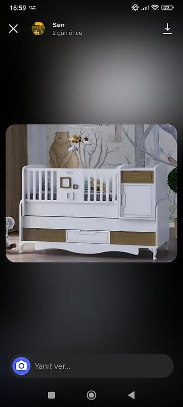 Beşiklər: Oğlan və qız üçün, Yeni, Dördbucaq, Beşik, Matras ilə, Yellənmə mexanizmsiz — 1