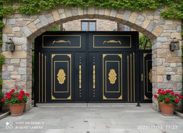 dəmir hasar: İşlənmiş Dəmir Həyət darvazası, Yana açılan, Mexaniki, Qapı ilə, rəng - Qara, Kredit yoxdur, Ödənişli çatdırılma — 5