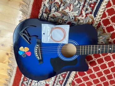 акустическая гитара для начинающих: Məhsul: Akustik gitara dəsti - Korpus: dreadnought forması, kəsik — 1