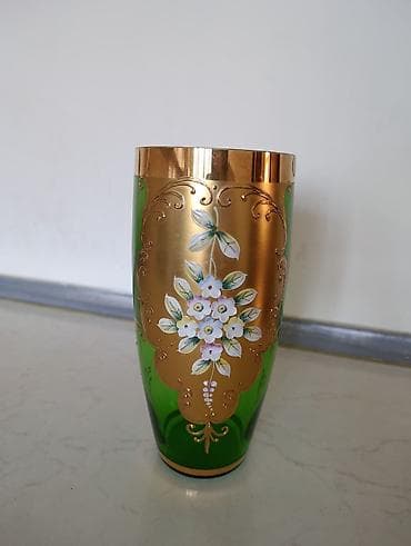 Bohema guldan ve qedehler. Guldan hunduru 24 sm. Hec bir problemi — 1