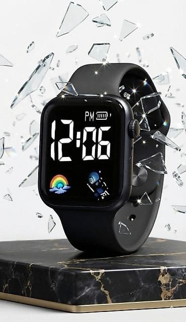 Yeni, Smart saat, Sensor ekran, rəng - Qara