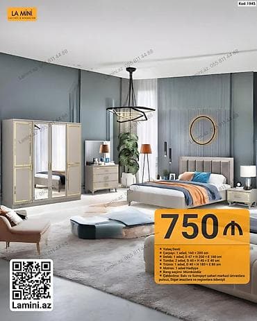 matras sumqayit: Yataq Dəsti – Kod: 1945 Tərkibi: - Çarpayı: 1 ədəd, 160 × 200 sm - — 1