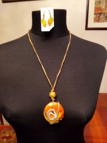 Бижутерия: Qadın bəzək dəsti və boyunbağılar - Çoxqatlı boyunbağı: Yüngül krem — 2