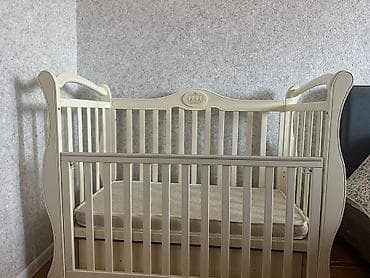 Mebel: Oğlan və qız üçün, İşlənmiş, Dördbucaq, Beşik, Dəstsiz, Matras ilə, Yellənmə mexanizm ilə — 4